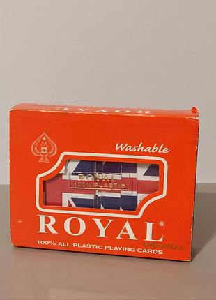 Vintage new royal 100% washable all plastic playing cards, гральні карти