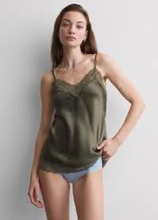 Шикарна блуза топ майка з мереживом від intimissimi р.s/m