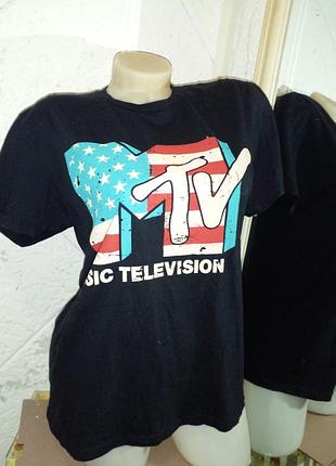 Розпродаж 2+1 футболка жіноча mtv music television 100% бавовна
