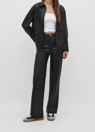 Шкіряні штани stradivarius s