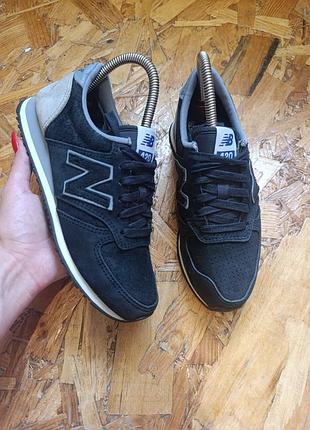 Оригінальні демісезонні шкіряні замшеві кросівки new balance u420ppy