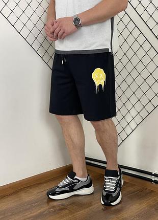 Чорні легкі трикотажні спортивні шорти boohooman slime print black short