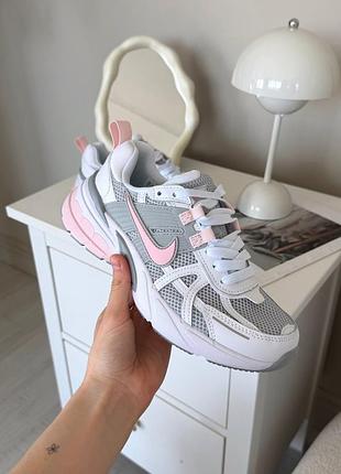 Nike v2k runtekk white grey pink