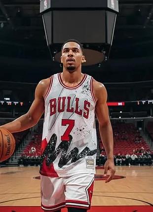 Nba баскетбольна майка mitchel ness chicago bulls kukoch колекційна коллекционная баскетбольная майка кукоч баскетбольна джерсі