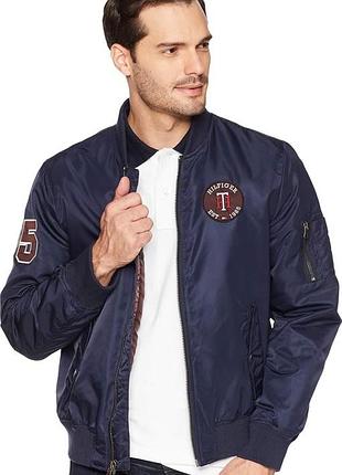 Чоловічий бомбер tommy hilfiger men's retro varsity letterman's bomber jacket
