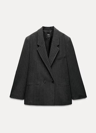 Стильний двубортний оверсайз жакет піджак zara
