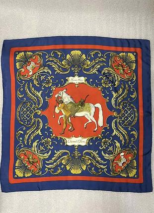 Hermès «cheval turc» дизайну крістіан ваузель вінтажна шовкова хустка.