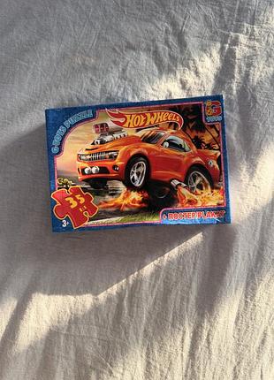 Пазл g-toys hot wheels, 35 деталей + постер