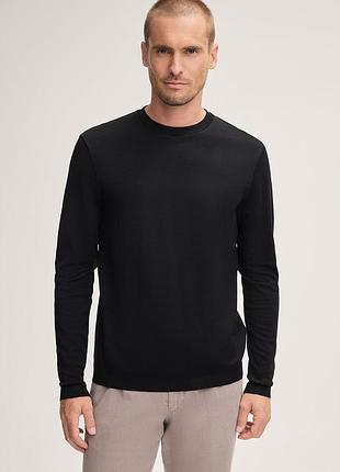 Фірмовий бавовняний лонгслів windsor frido long-sleeved cotton shirt in black