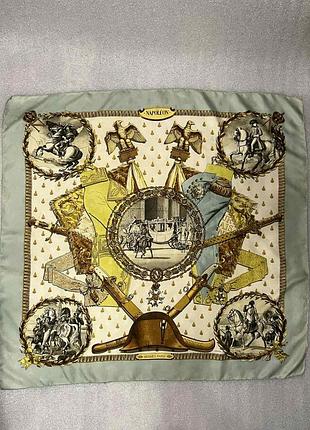 Hermès «napoléon», створена легендарним дизайнером philippe ledoux вінтажна шовкова хустка