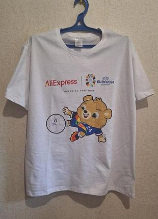 Футболка uefa euro 2024 aliexpress | офіційний партнер | l - xl