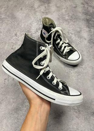 Кеды convers all star конверс черные высокие 38 24,5см