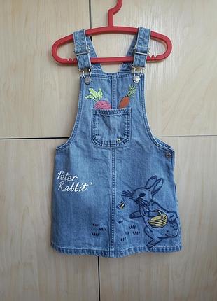 Джинсовый сарафан f&amp;f на 5-6 лет