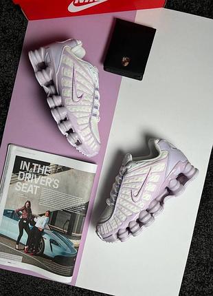 Жіночі кросівки nike shox tl white purple