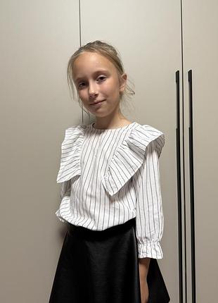 Блузка сорочка zara для дівчинки 122-128