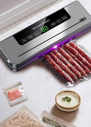 Вакуумный упаковщик для продуктов vacuum sealer ls-235 120вт бытовой вакуумный + 10 пакетов белый