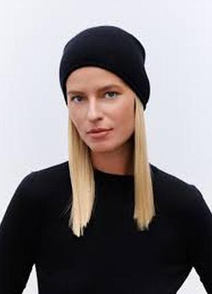 Кашемировая шапка бини не глубокая 100% кашемир h&amp;m