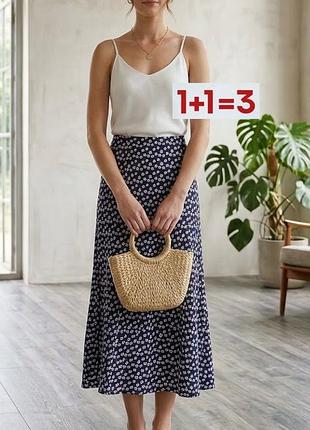 1+1=3 🎁 легкая миди юбка в цветочный принт от glamorous