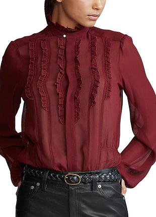 Polo ralph lauren шёлковая блуза,