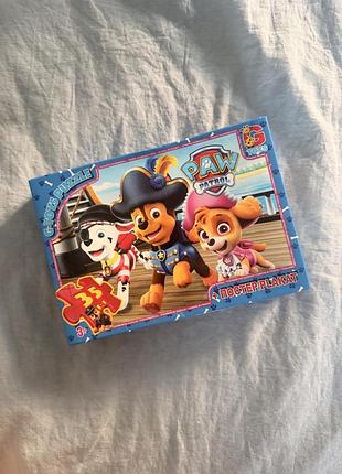 Пазл «щенячий патруль» paw patrol, 35 деталей + постер є нюанс — не вистачає 1 деталі пазла.