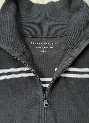 Чоловічий бавовняний джемпер banana republic (xl) оригінал / светр на короткій блискавці.стан нової речі.