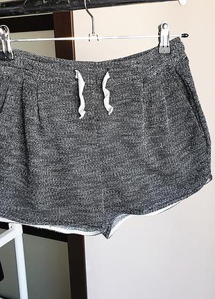 Короткі сірі трикотажні шорти h&m