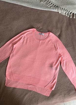 Тоненький джемпер zara knit розмір l тепло рожевого кольору  віскоза та акрил