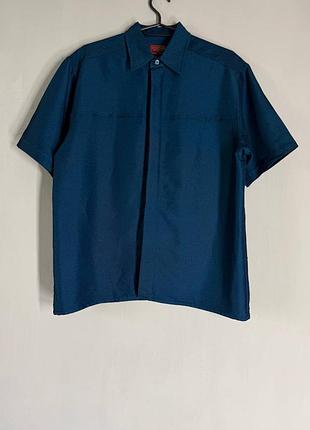 Чоловіча бірюзово-синя сорочка burton menswear з коротким рукавом (розмір s / eur 46) — ідеальний стан