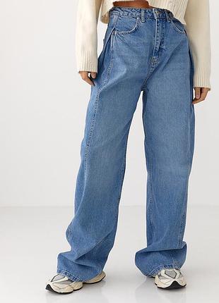 Сині широкі джинси baggy - синій цвет, 34р (є розміри)