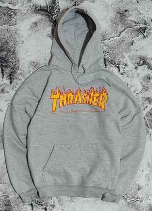 Thrasher худи серый трешер