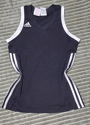 Черная женская спортивная майка adidas