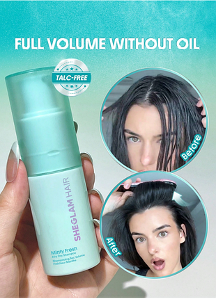 Сухой шампунь sheglam minty fresh airy dry shampoo - освежение волос и свежесть без мытья (6253)