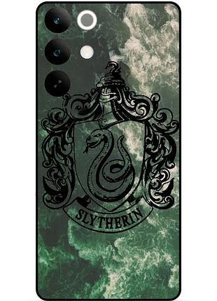 Силиконовый бампер чехол для realme c85 pro с рисунком слизерин slytherin гарри поттер harry potter