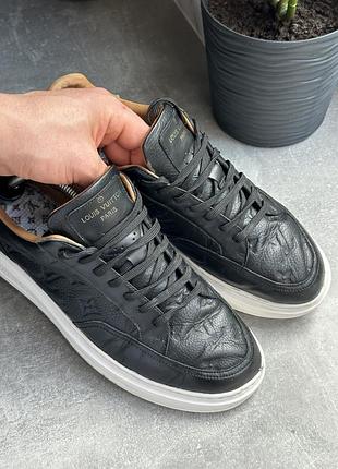 Louis vuitton beverly hills sneakers monogram black leather