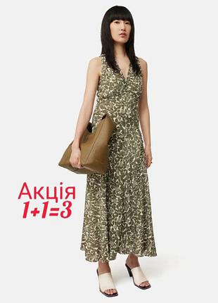 Вискозное длинное платье jigsaw shadow leaf sleeveless dress