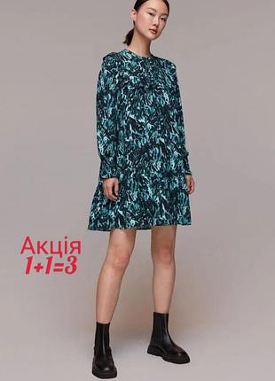 Віскозна міні сукня whistles bambi animal flippy dress