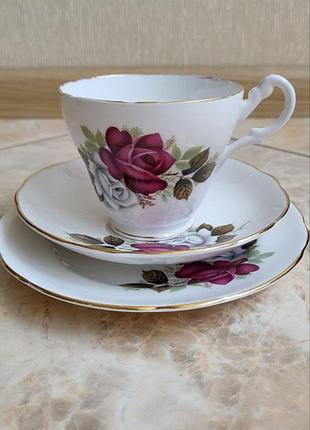 Английское винтажное чайное трио montfort biltons staffordshire