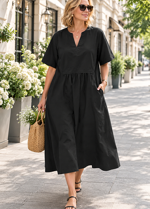 Сукня жіноча льняна bonprix collection  р.xxl-xxxl  чорна батальна