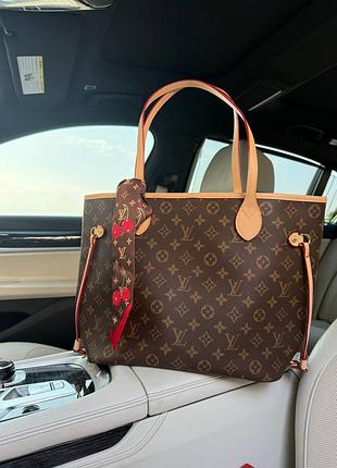 ⭐⭐⭐⭐⭐ 
брендовая кожаная сумка премиум класса neverfull tote bag 👜 a0559