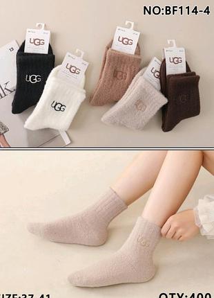 Теплі трендові шкарпетки/ носки ugg, шерсть альпаки. єдиний розмір 37-41