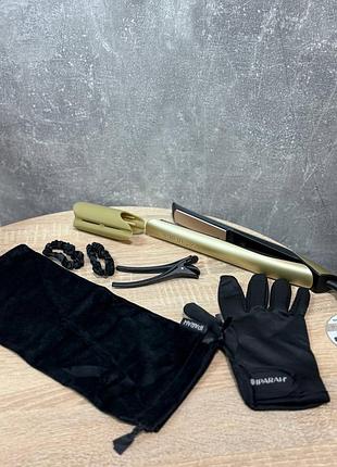 Плойка для волосся iparah p-129 випрямляч золотистий