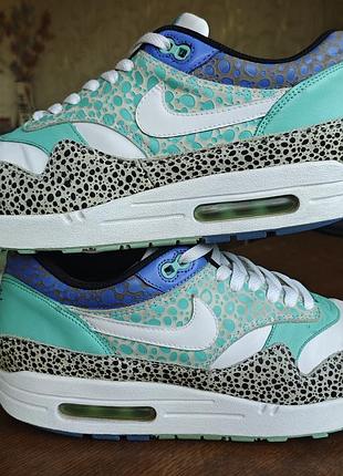 Редкие мужские кроссовки nike air max 1 premium sp 'mint safari'