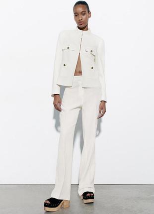Льняні брюки, штани zara