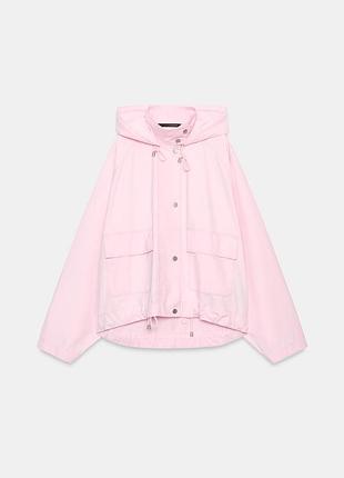 Куртка ветровка бомбер розовая zara new
