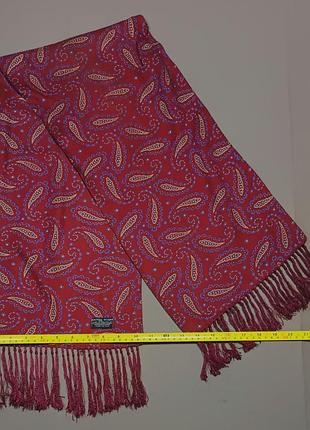 Размер 26.5см х 116см vintage 1950s tootal scarf шарф под пальто made in england of ravon fabric market tebilized wash as silk бахрома до 10см