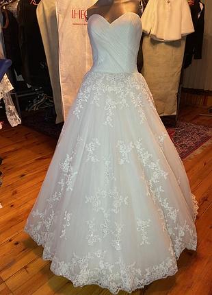 Елегантна весільна сукня naviblue bridal (трансформер 2 в 1) + хутряна накидка в подарунок! торг