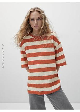 Жіноча футболка вільного крою massimo dutti, бавовна