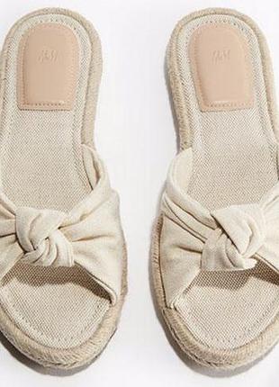 (с) шльопанці еспадрильї h&m 38
