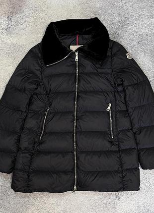 Moncler torcol оригінал пуховик жіночий гусячий пух чорний куртка luxury