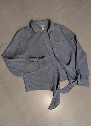Полосатая женская рубашка h&amp;m